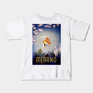 Vintage Travel Poster Merano Italy Kids T-Shirt